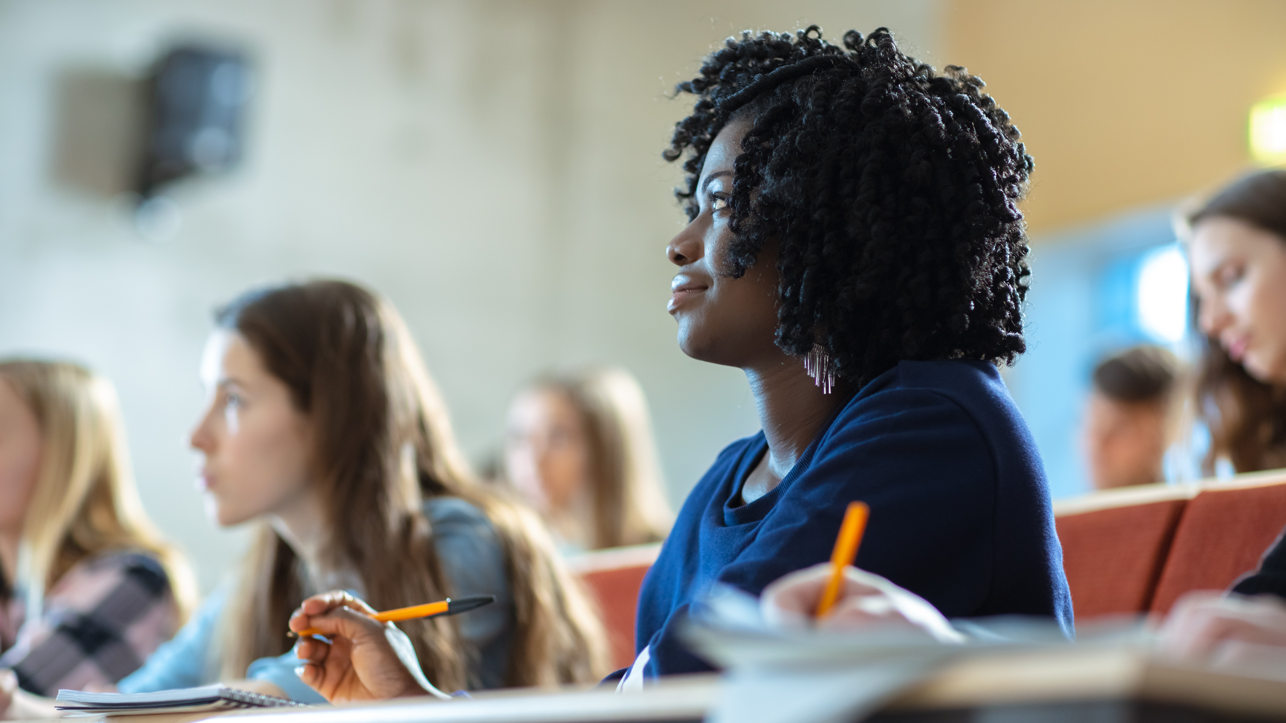 Female student in lecture